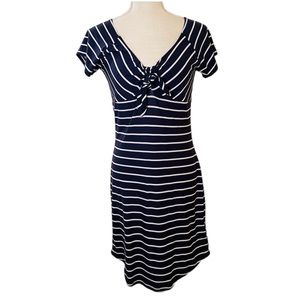 NEW DEREK HEART NAUTICAL STRIPED DRESS
